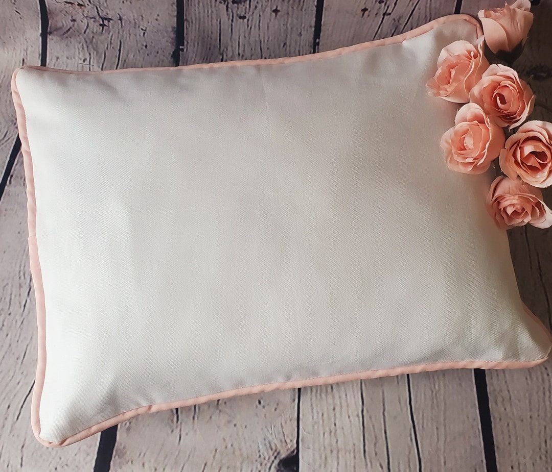 PILLOW COVER, Baby Pink Piping, Baby Pillow,accent Pillow Cover