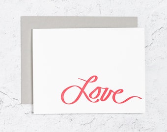 Love Script Icon Notecards