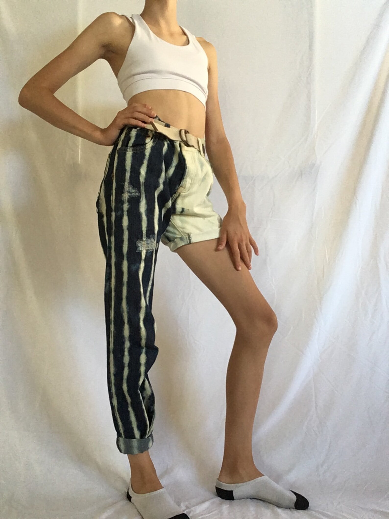 half striped pants