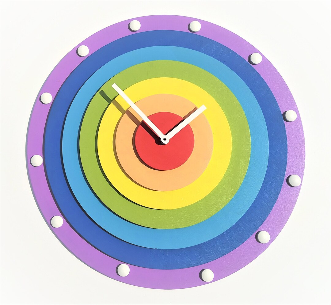 Cool and Colourful Wall Clock, Wall Clocks, Wooden Wall Clocks, Home