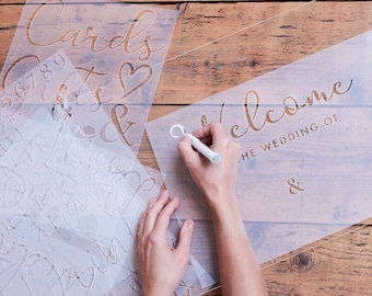 Wedding sign stencils