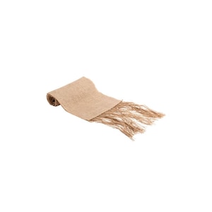 Fringed jute table runner