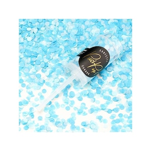 Blaues Push-Pop-Konfetti