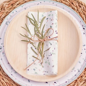 Petites Assiettes Carton 18cm Couronne Eucalyptus x10