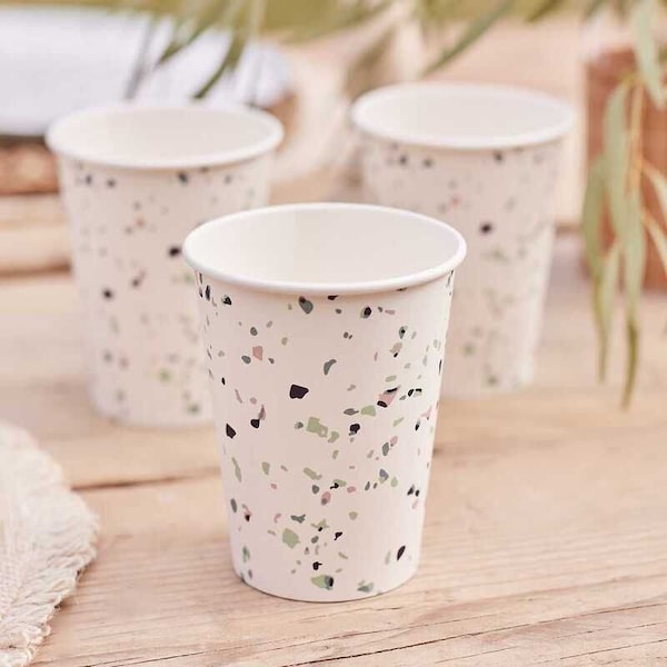 Gobelets en carton Terrazzo