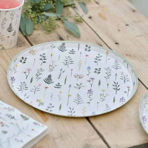 Piatti in cartone Liberty fiori di campo x8