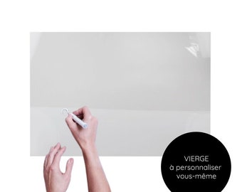 Panneau plexiglas vierge transparent à personnaliser vous même