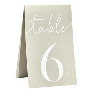 Numéro de table carton vert sauge - MODERN CONFETTI