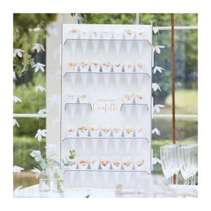 Display stand and 32 confetti cones