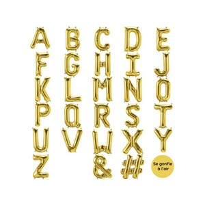 Balão mylar com letras douradas