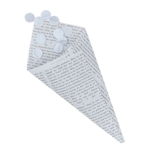 Cornets confettis imprimés journal x10