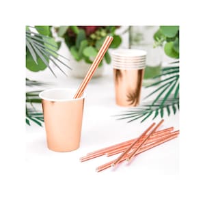 Roze gouden bekers x6
