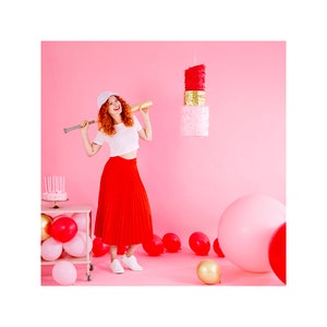 Red lipstick bachelorette party pinata