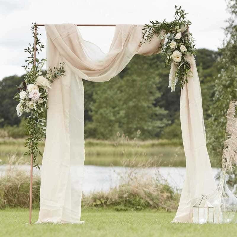 Rideaux en tissu transparent pour arche de mariage - 2 panneaux de