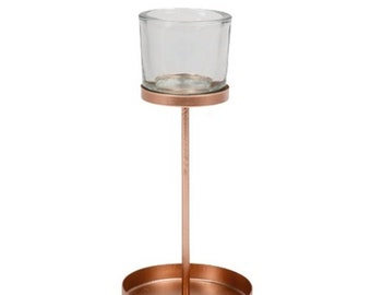 Bougeoir photophore rose gold 214 cm