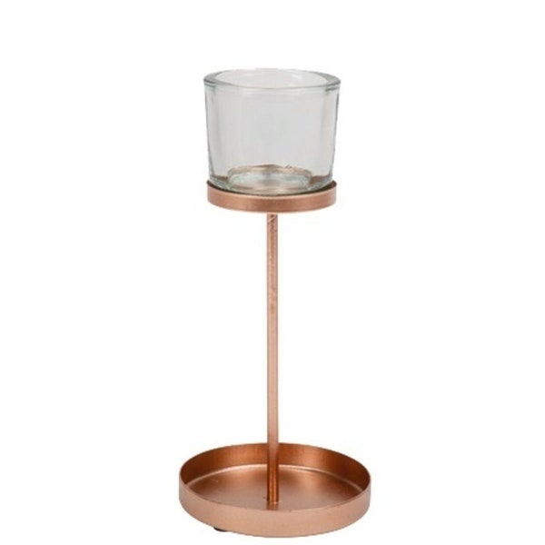 Bougeoir photophore rose gold 214 cm