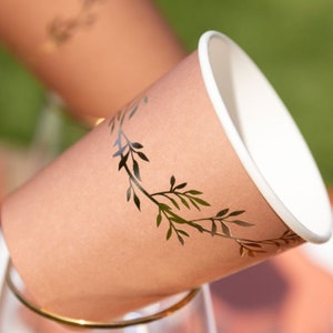 Gobelets Terracotta et Or x8