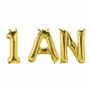 Globos de cumpleaños para bebé de 1 año - dorados