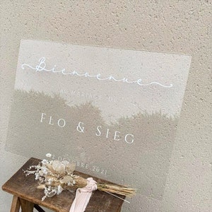 Pannello nuziale in plexi personalizzato