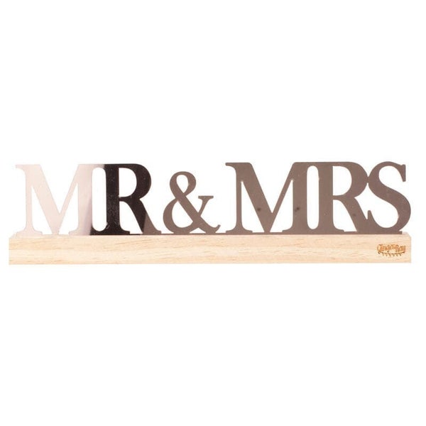 Décoration de table rose gold Mr & Mrs