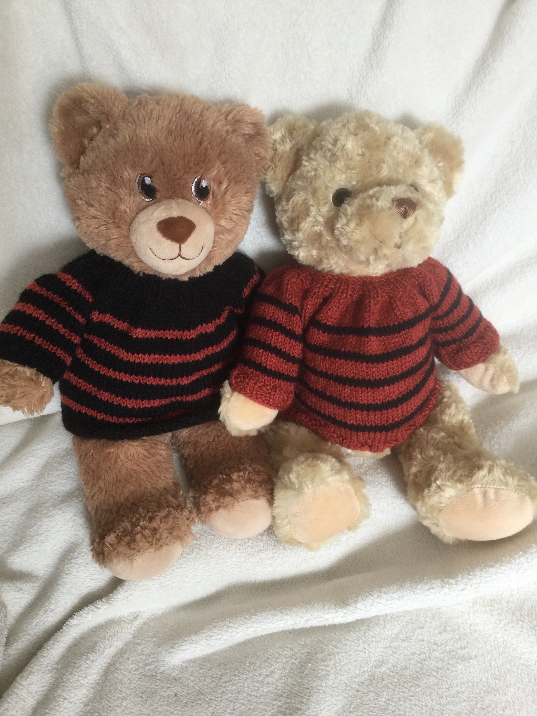 Striped teddy bear deals