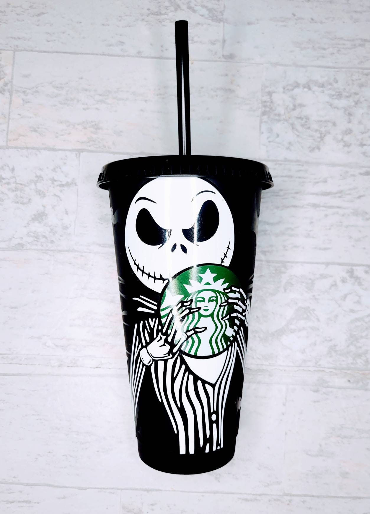 Jack Skellington Starbucks Cup, Nightmare before Christmas cup,  Hall…