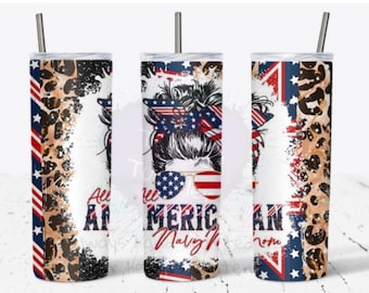 All American Navy Mom Vaso aislado de doble pared de 20 oz