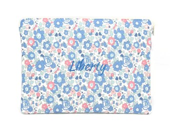 Personalisierte gepolsterte Laptop-Abdeckung mit Liberty Print (andere Stoffe und Größen erhältlich)