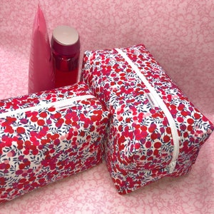Liberty Print Box-Style Toiletry Washbag (optional personalisation, and choice of prints/sizes)