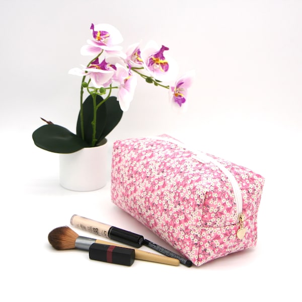 Liberty Print Box-Style Toiletry Washbag (optional personalisation, and choice of prints/sizes)