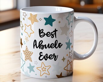 Abuelo Mug, Best Grandpa Ever, Star Coffee Cup