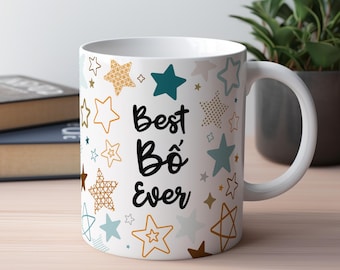 Best Bo Ever Ceramic Mug, Vietnamese Dad Gift, Stars Design