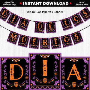 Dia De Los Muertos, Day of the Dead, Sugar Skulls, Spanish Party Decorations, DIY, PRINTABLES, Mexican Decorations, Fiesta, Halloween