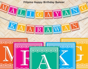 Geburtstagsbanner, Maligayang Kaarawan, Pinoy Party (Digitaler Download)