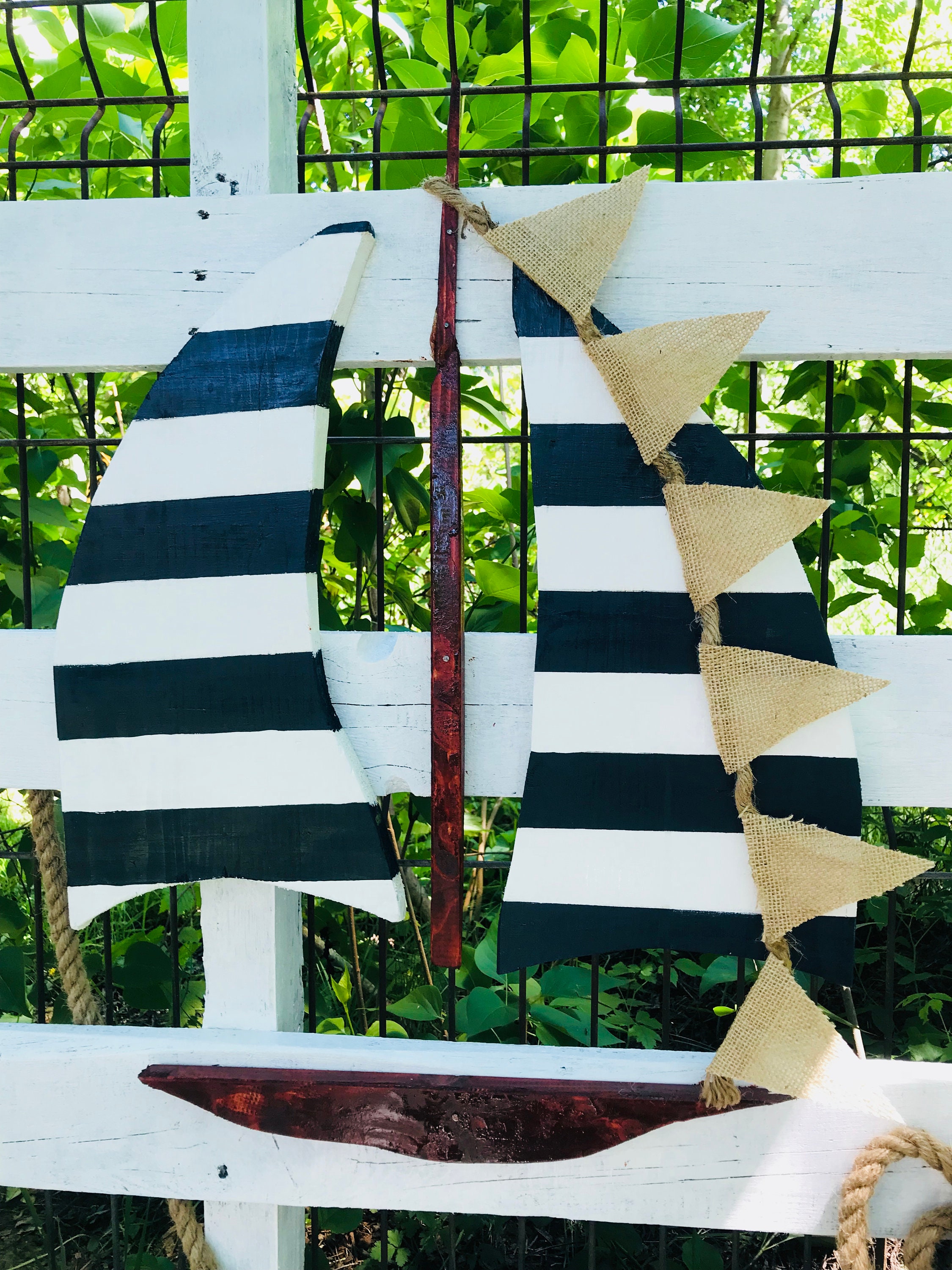 Decoración de barco de madera para pared patio jardín | Etsy