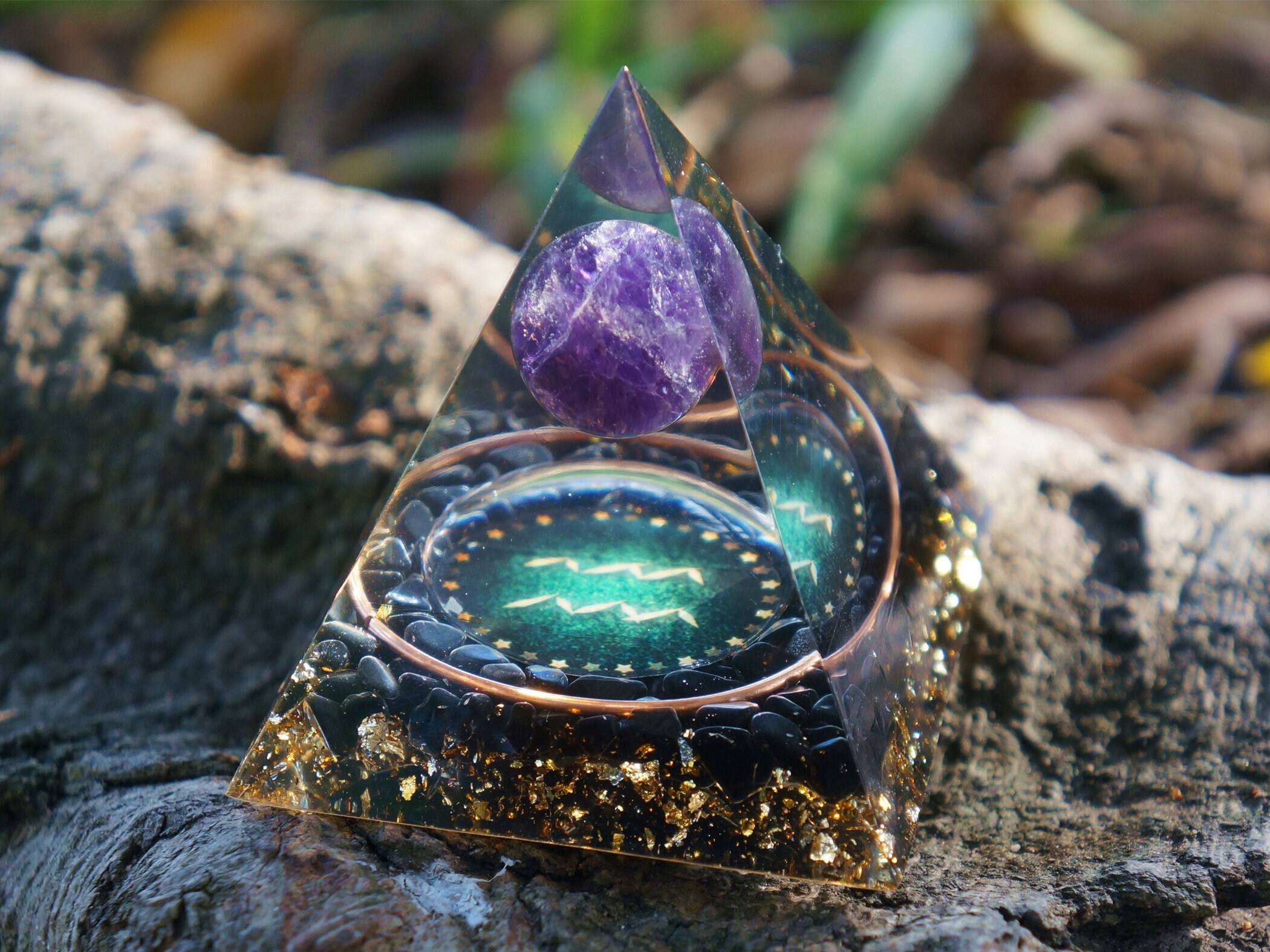 Vision Pyramid Rocks Magic Vision Aquarius Orgonite Pyramid, Reiki Healing Chakra Orgone - Etsy