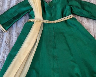 Girls Anarkali Dress-Merida inspired dress-Girls ethnic wear-Kids Pakistani dress-Eid outfit