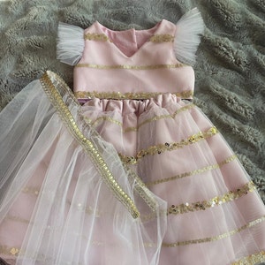 6-12 months ready to ship! Pink Lehenga for girls-Girls traditional wear-Ethnic wear for toddlers, baby girls