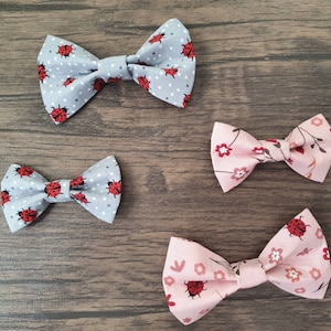 Ladybugs and Flowers, Cat and Dog Bow Tie Collar Accessory