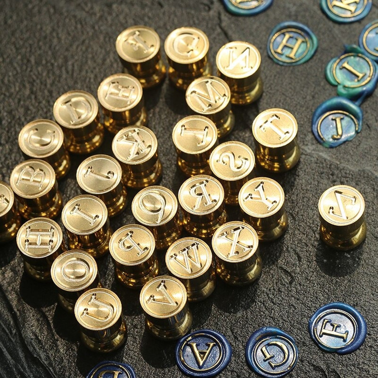 Alphabet Wax Seal Stamp Set 12mm Mini Wax Seal Initials Wax Etsy