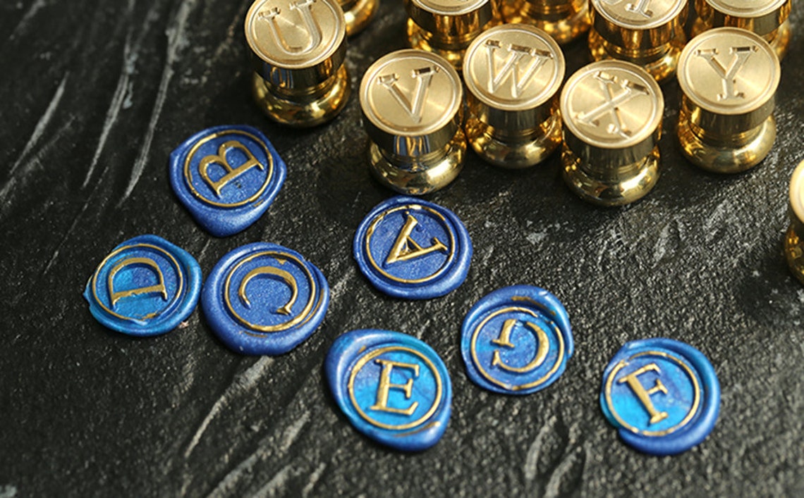 Alphabet Wax Seal Stamp Set 12mm Mini Wax Seal Initials Wax Etsy