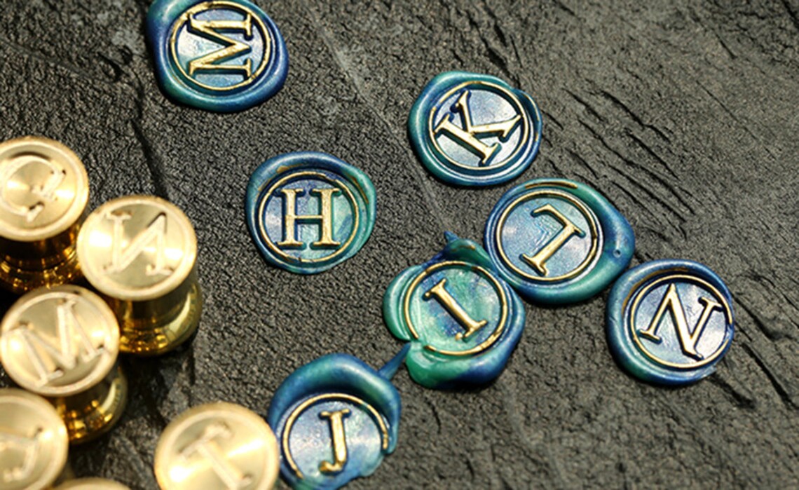 Alphabet Wax Seal Stamp Set 12mm Mini Wax Seal Initials Wax Etsy