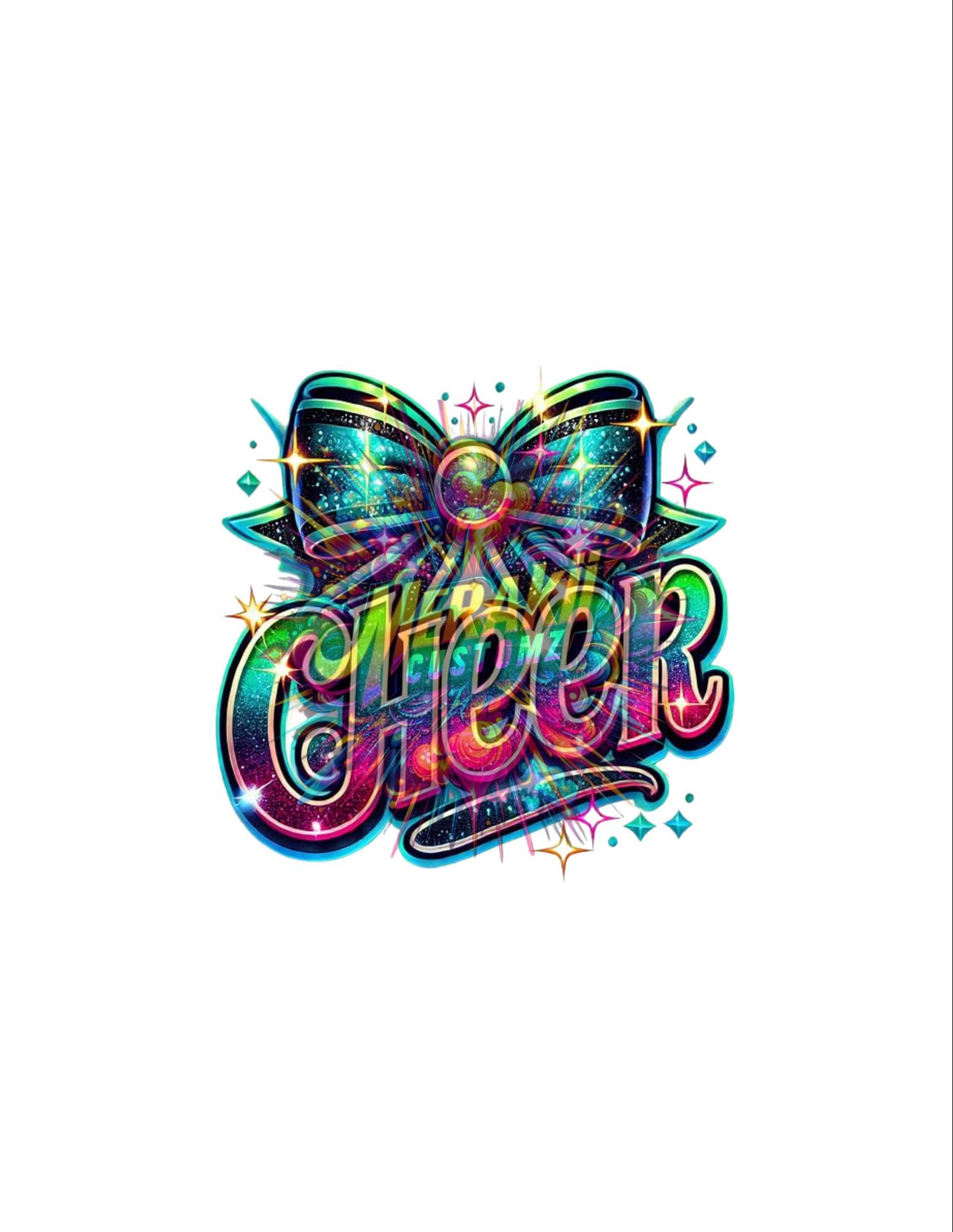 Cheer Multi Colored Illustration, Digital Download PNG Cheerleading ...