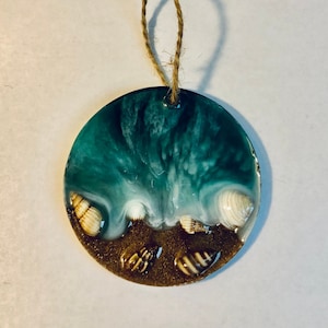 Beach Ornament | Personalizable Christmas Ornament | Gift for Beach Lover | Beach Themed Ornament | Sea Ornament | Beach Themed Gift
