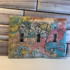 Travel The World Light Switch Cover / Outlet Cover / Map Light Switch Cover / Outlet Cover Placas decorativas / Travel Home Decor / Adventure