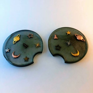 Outer Space Car Coasters (Set of 2) | Resin Car Coasters | Car Accessories | Teen Car Accessories | Gifts for Teens