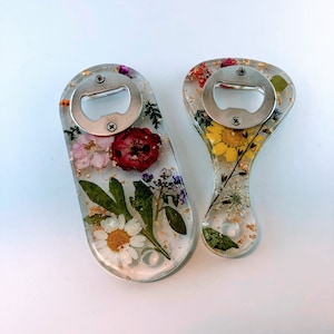 Flower Bottle Opener | Pressed Flower Bottle Opener | Resin Bottle Opener |  Beer Bottle Opener | Floral Drink-ware | Gifts for Her