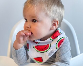 Cotton Bandana Baby Bibs - Unisex Drool Bib, Adjustable 6-Pack