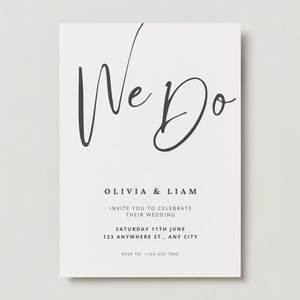 Wedding Invitation Template Editable Engagement Announcement for Bride and Content Creator