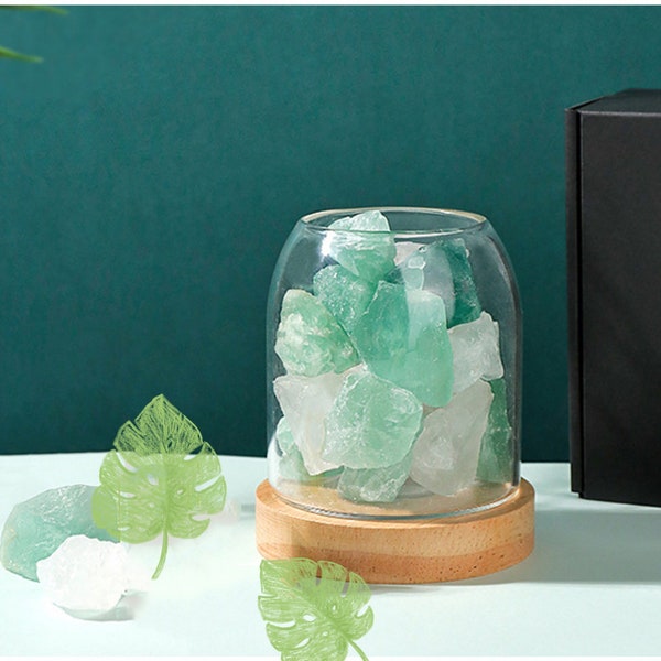 Natural Crystal Aromatherapy Diffuser Lamp Healing Crystal Lamp Crystal Night Light